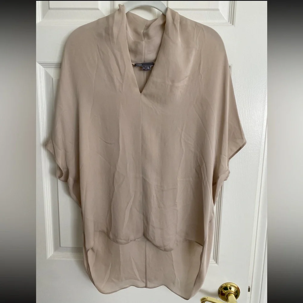 Vince Silk Blouse Cream Size S - Picture 7 of 8